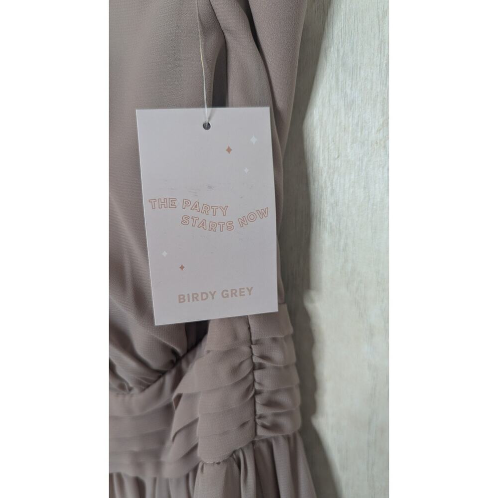 New Birdie Grey Kiko Taupe formal bridesmaid gown maxi sz 8 style BG1104TP20S - Picture 11 of 12